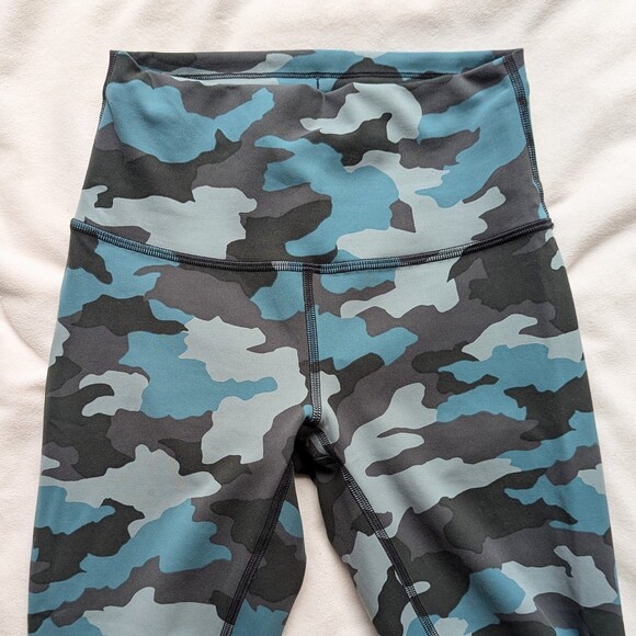 Lululemon Wunder Train High-Rise Tight 28" Heritage 365 Camo Tidewater Teal Mult - Picture 6 of 10